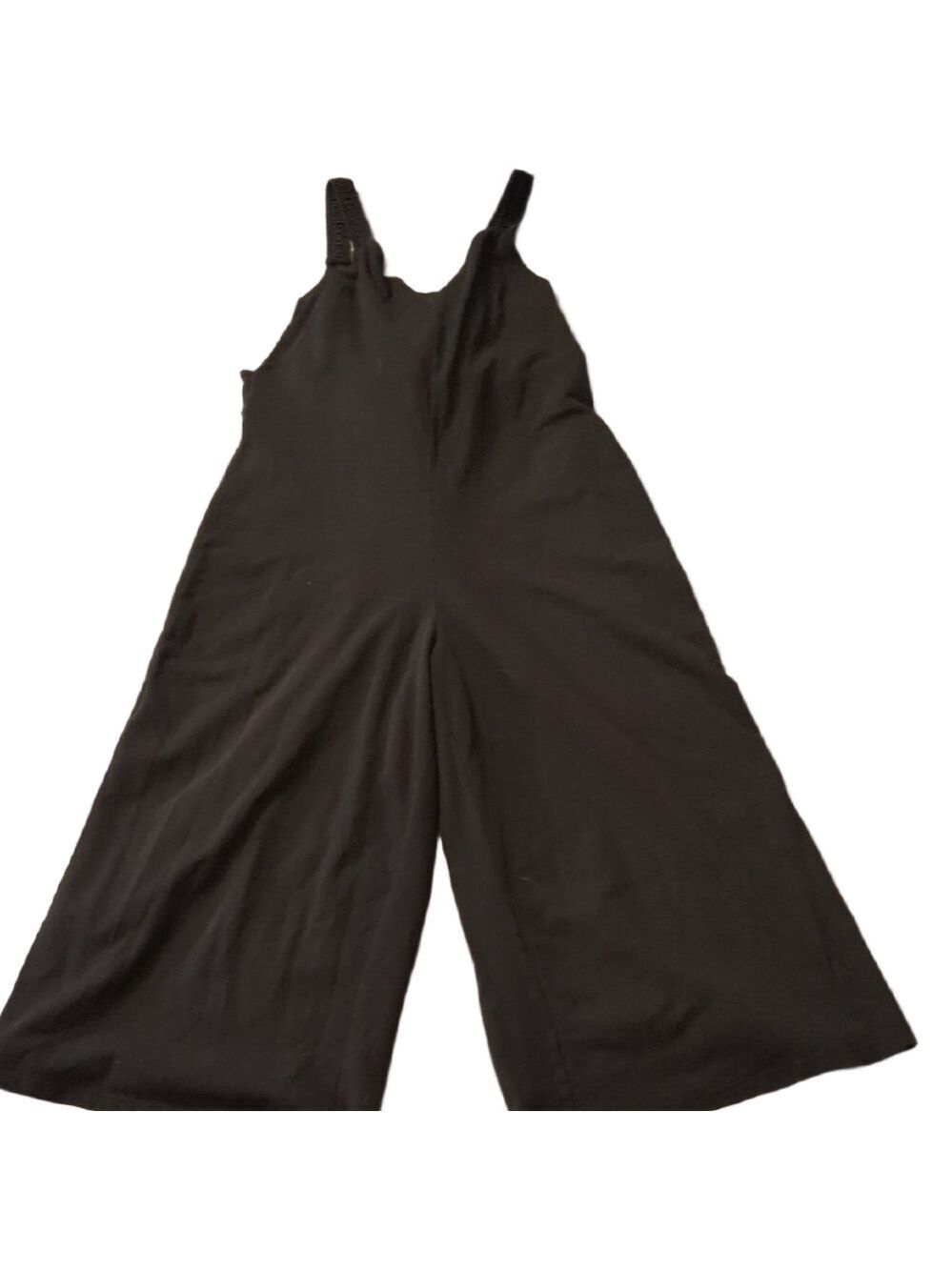 Able Charcoal Gray Wide Leg Crop Jumpsuit Size Small